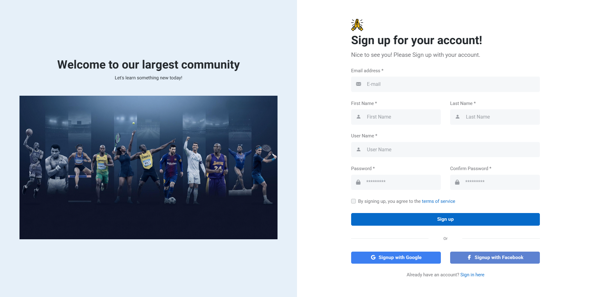 Sign-up