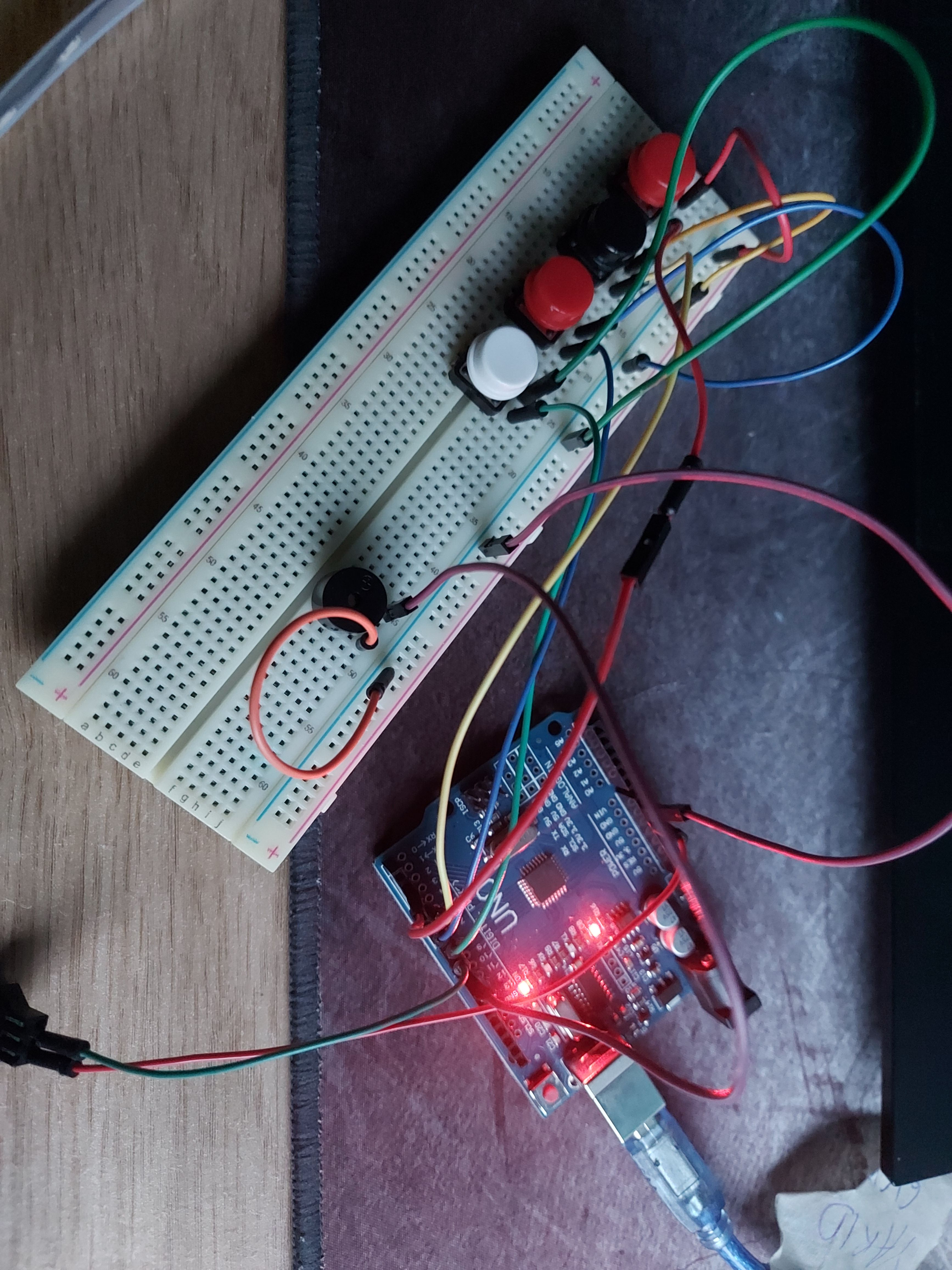 Arduino en breadboard opstelling